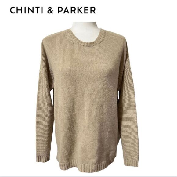 CHINTI & PARKER Medium Women’s Beige Wool-Cashmere Blend Sweater - Picture 1 of 12